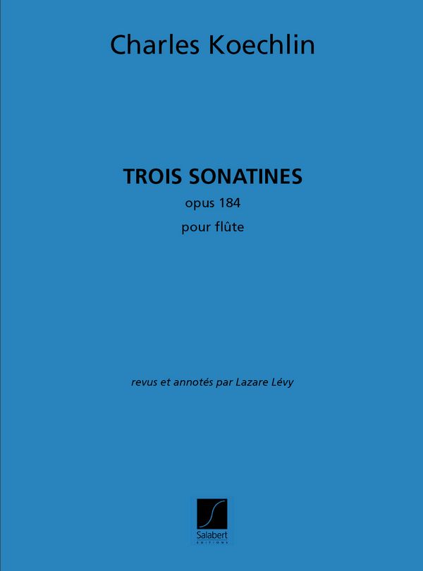 3 sonatines op.184 pour flûte    