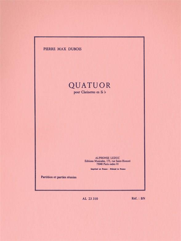 Quatuor pour 4 clarinettes  partition et parties  
