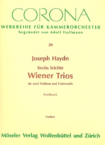 6 leichte Wiener Trios  für 2 Violinen und Violoncello  Partitur