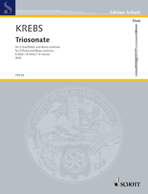 Triosonate h-Moll  für 2 Flöten und Bc  Partitur und Stimmen