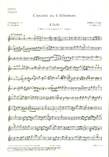 Consort Band 2  für 4 Blockflöten (SATB) oder Streicher  Einzelstimme - Sopran-Blockflöte/Violine I