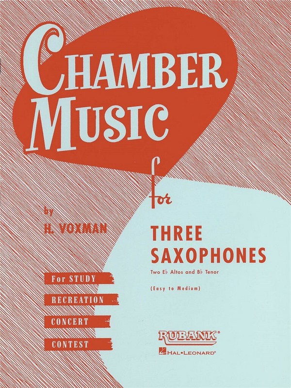 Chamber Music for 3 saxophones  score  