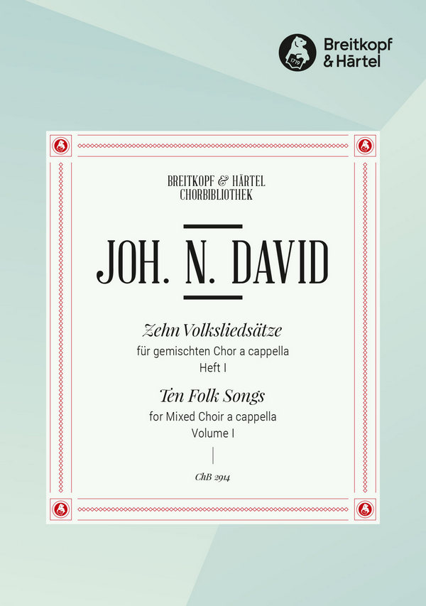 10 Volksliedsätze Band 1  für gem Chor  Chorpartitur