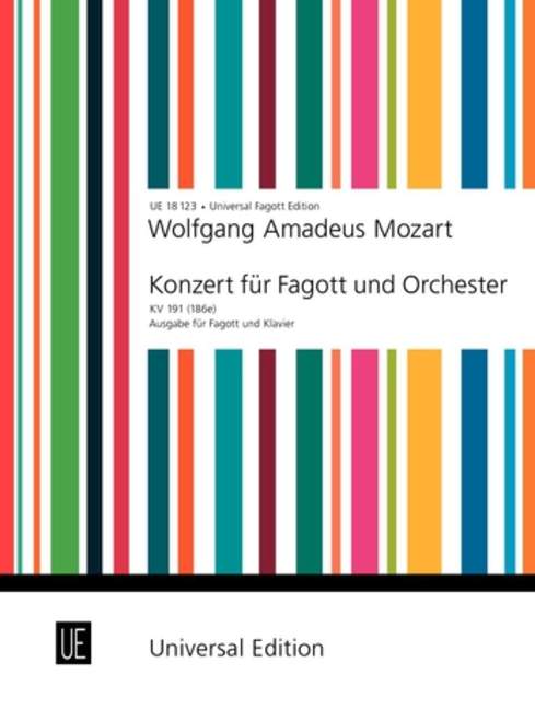 Konzert B-Dur KV191 für Fagott und&nbsp;&nbsp;Orchester für Fagott und Klavier&nbsp;&nbsp;