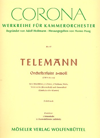 Suite a-Moll TWV55:A4&nbsp;&nbsp;für Orchester&nbsp;&nbsp;Partitur