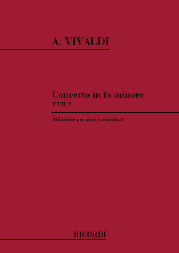 Concerto fa minore RV455&nbsp;&nbsp;per oboe e archi per oboe e piano&nbsp;&nbsp;