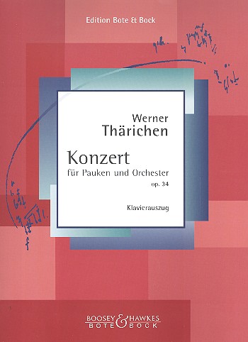Konzert op.34  für Pauken und Orchester  Klavierauszug für Pauken und Klavier
