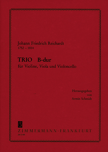 Trio B-Dur für Violine, Viola&nbsp;&nbsp;und Violoncello&nbsp;&nbsp;Partitur und Stimmen