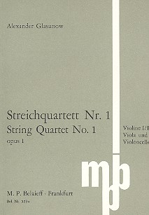 Streichquartett Nr.1 op.1&nbsp;&nbsp;für Streichquartett&nbsp;&nbsp;Studienpartitur