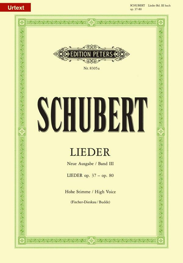 Lieder Band 3 op.37 bis op.80&nbsp;&nbsp;für hohe Singstimme und Klavier&nbsp;&nbsp;