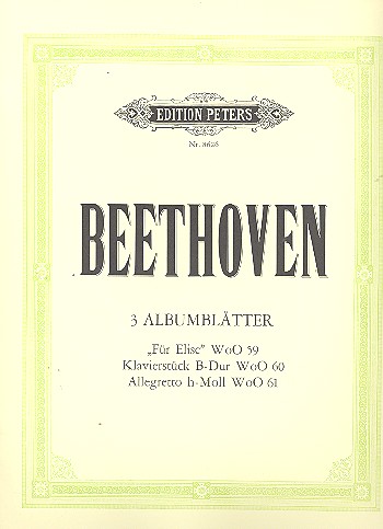 3 Albumblätter Woo59-61  für Klavier  