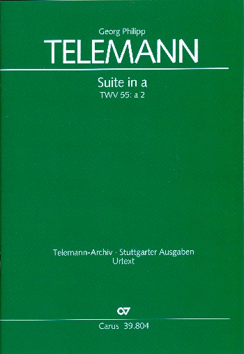 Suite a-Moll TWV55:a2&nbsp;&nbsp;für Blockflöte, 2 Violinen, Viola und Bc&nbsp;&nbsp;Partitur