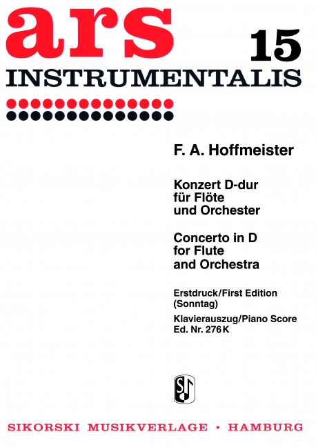 Konzert D-Dur für Flöte und&nbsp;&nbsp;Orchester für Flöte und Klavier&nbsp;&nbsp;