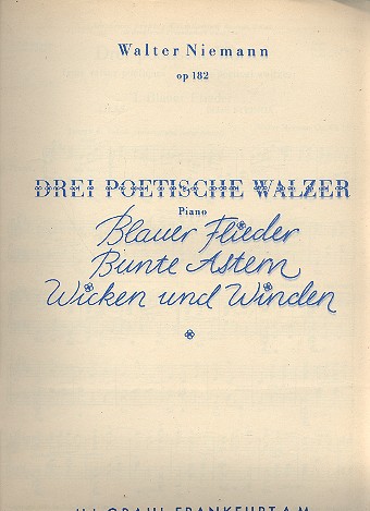 3 poetische Walzer op.182  für Klavier  