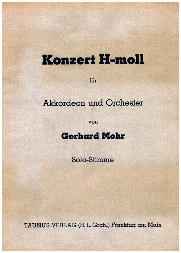 Konzert h-Moll für Akkordeon und Orchester