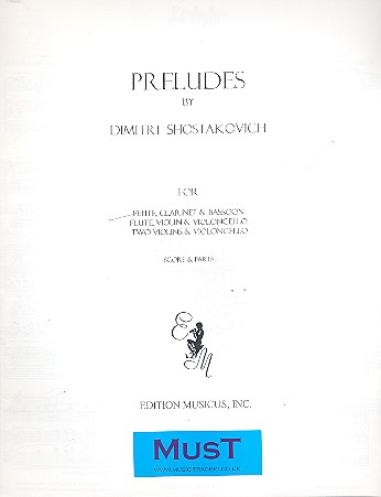 Preludes for flute, clarinet  and bassoon  score and parts