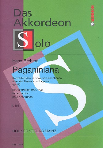 Paganiniana op.52 Band 1  für Akkordeon  