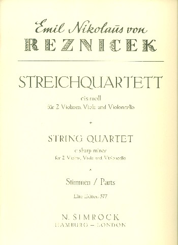 Streichquartett cis-Moll&nbsp;&nbsp;&nbsp;&nbsp;Stimmen