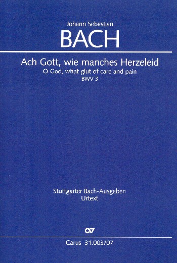 Ach Gott wie manches Herzeleid&nbsp;&nbsp;Kantate Nr.3 BWV3&nbsp;&nbsp;Studienpartitur (dt/en)