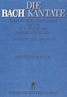 Aus tiefer Not schrei ich zu dir&nbsp;&nbsp;Kantate Nr.38 BWV38&nbsp;&nbsp;Studienpartitur (dt/en)