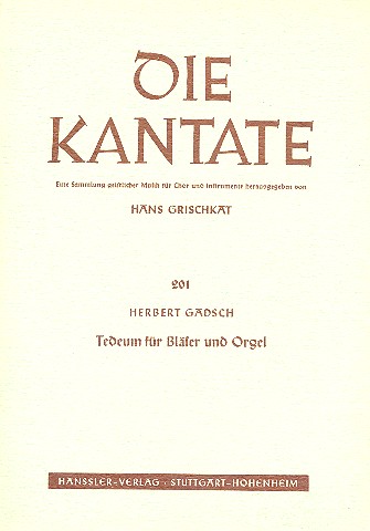 Tedeum für Bläser und Orgel,  Partitur  