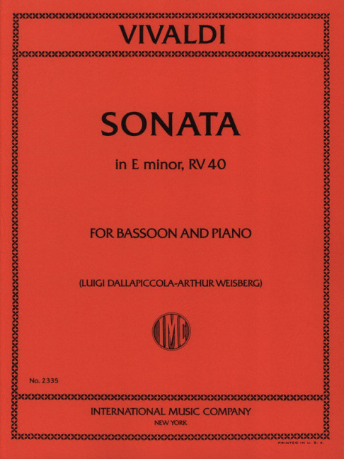 Sonata no.5 e minor&nbsp;&nbsp;for bassoon and piano&nbsp;&nbsp;
