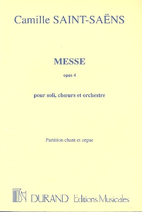 Messe solennelle op.4 pour soli,&nbsp;&nbsp;choeur et orchestre (la)&nbsp;&nbsp;reduction chant et piano