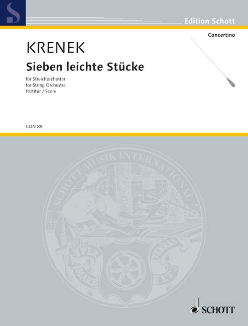 Sieben leichte Stücke  für Streichorchester  Partitur