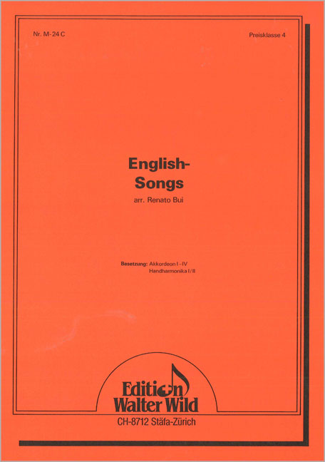 ENGLISH-SONGS (FUER AKKORDEONOR-  CHESTER)  AKKORDEON 1 (SOLO)/2/BASS