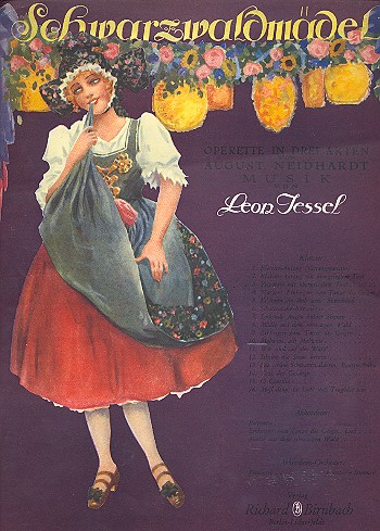 Malwine ach Malwine aus  Schwarzwaldmädel für  Gesang und Klavier