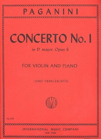Concerto D major op.6 no.1&nbsp;&nbsp;violin and orchestra for violin and piano&nbsp;&nbsp;