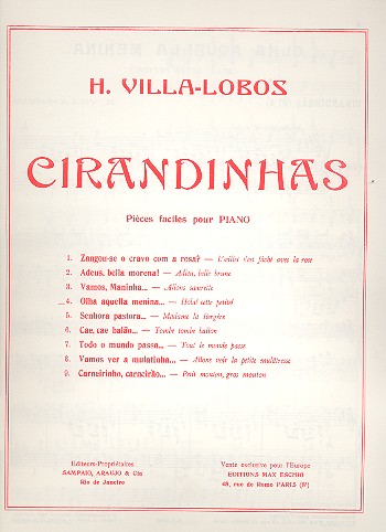 OLHA AQUELLA MENINA  POUR PIANO  CIRANDINHAS NR.4