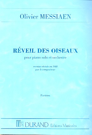Reveil des oiseaux pour piano et  orchestre, partition miniature  