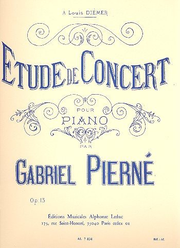 Etude de concert op.13   pour piano  