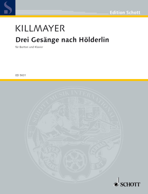 3 Gesänge nach Hölderlin&nbsp;&nbsp;für Bariton und Klavier (dt)&nbsp;&nbsp;