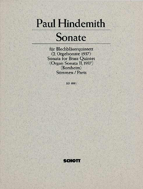 2. Sonate  für 2 Trompeten, Horn, Posaune, Tuba  Stimmensatz