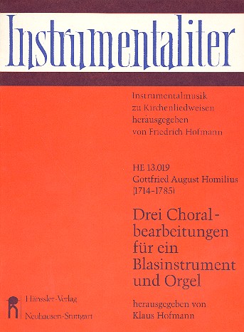 3 Choralbearbeitungen  für Horn (Trompete, Oboe) und Orgel  Partitur und Stimmen