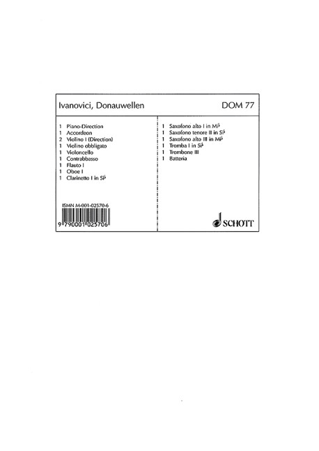 Donauwellen: Walzer für&nbsp;&nbsp;Salonorchester&nbsp;&nbsp;