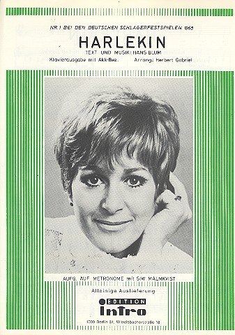 Harlekin: Einzelausgabe&nbsp;&nbsp;Gesang und Klavier&nbsp;&nbsp;