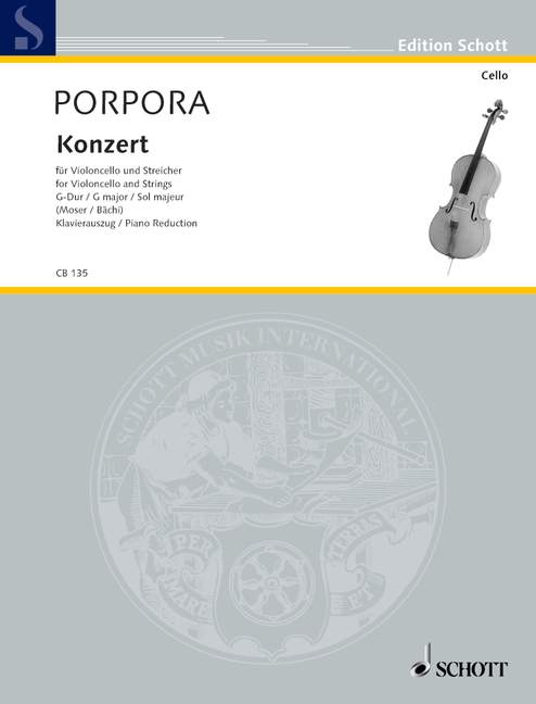 Konzert G-Dur  für Violoncello und Streicher  Klavierauszug mit Solostimme
