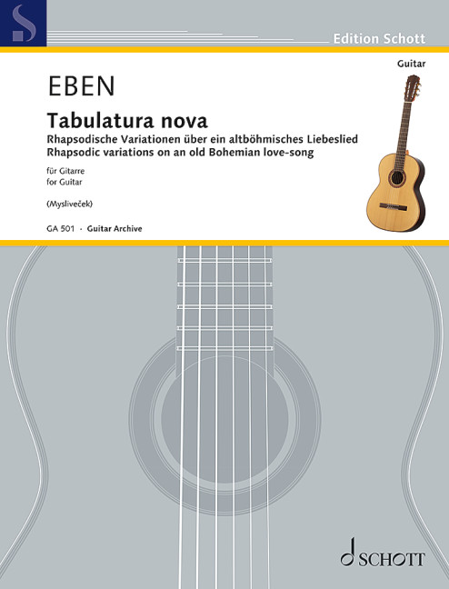 Tabulatura nova  für Gitarre  Rhapsodische Variationen über ein altböhmisches Liebeslied