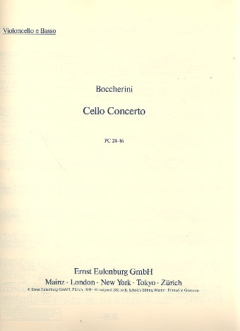 Konzert B-Dur&nbsp;&nbsp;für Violoncello und Orchester&nbsp;&nbsp;Violoncello/Kontrabass