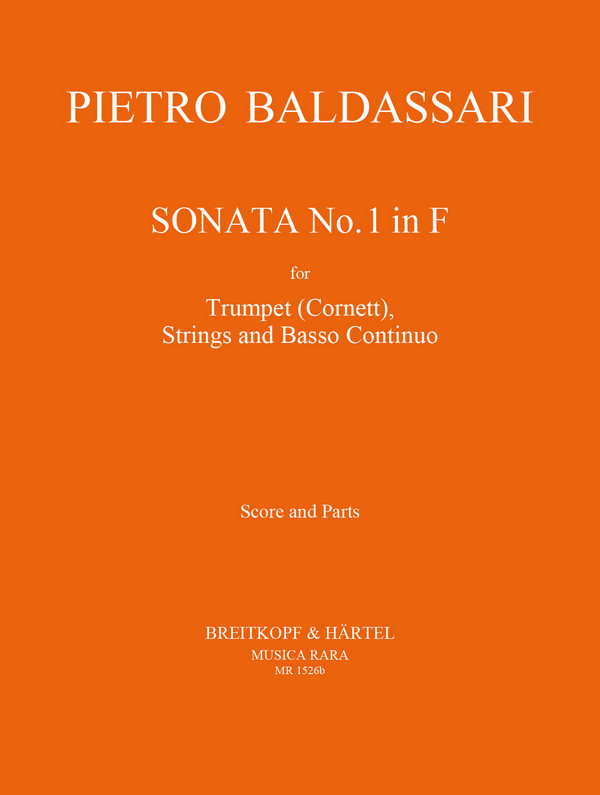 Sonate F-Dur Nr.1  für Trompete, Streicher und Bc  Partitur und Stimmen