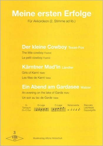 Meine ersten Erfolge Band 3  für Akkordeon (mit 2. Stimme)  