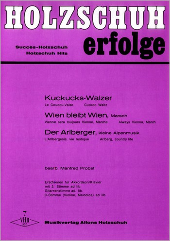 Holzschuh Erfolge für Akkordeon/&nbsp;&nbsp;Klavier 7&nbsp;&nbsp;4Stimmen