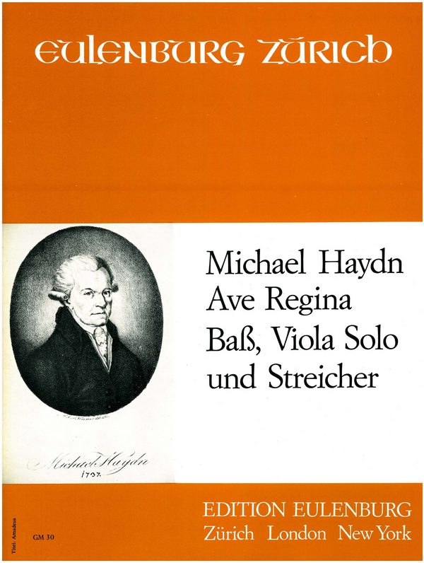 Ave Regina&nbsp;&nbsp;für Bass, Viola solo und Streicher&nbsp;&nbsp;Partitur und 5 Stimmen