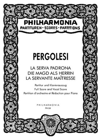 La serva padrona&nbsp;&nbsp;Studienpartitur (dt/it/fr)&nbsp;&nbsp;