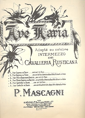 Ave Maria pour soprano ou tenor  et piano (la)  