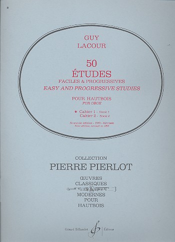50 études faciles et progressives vol.1 (nos.1-25)&nbsp;&nbsp;pour hautbois&nbsp;&nbsp;