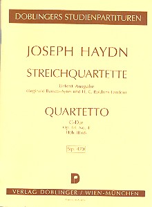 Streichquartett G-Dur op.64,4 Hob.III:66&nbsp;&nbsp;&nbsp;&nbsp;Studienpartitur